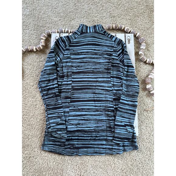 Ibex Juliet Wool Blue Black Zip Tunic Sweater Sweatshirt - Picture 6 of 11